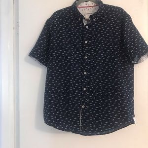 EVERYTHING $5 airplane button down size L